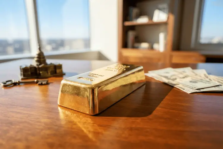 Gold steigt um über 1%: Schwacher Dollar und sinkende Renditen stützen