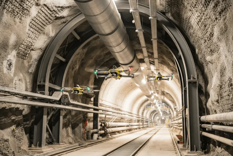 Unterirdische Drohnenflotten revolutionieren die Belüftungssteuerung im Bergbau