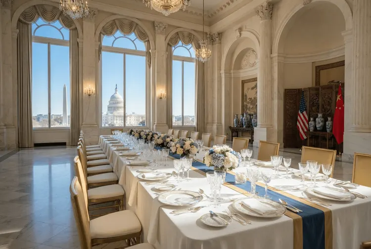 Staatsdiner zwischen Trump und Xi: Nur sieben chinesische Beamte gelistet