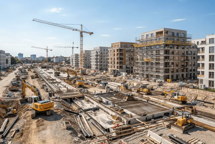 Rekordauftragseingang im Bauhauptgewerbe, doch der Wohnungsmarkt bleibt angespannt