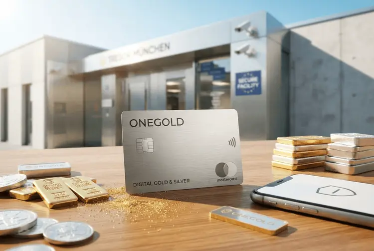 OneGold startet Mastercard: Gold und Silber direkt an der Kasse ausgeben