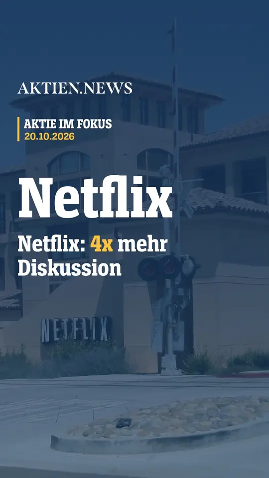 Netflix vor den Zahlen: Viermal mehr Diskussion, doch die KI-Zweifel bleiben