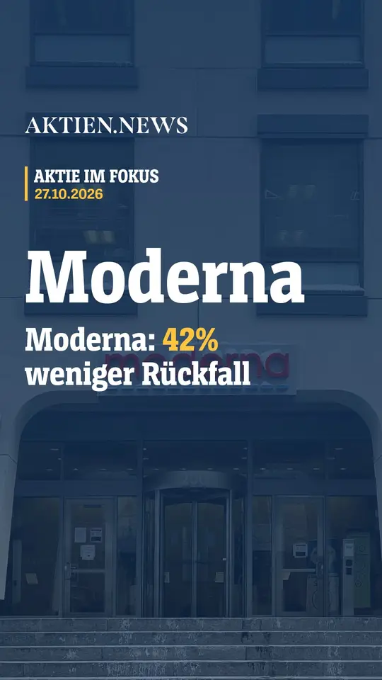 Moderna: Starke Krebsimpfstoff-Daten, trotzdem fast ein Fünftel Kursverlust